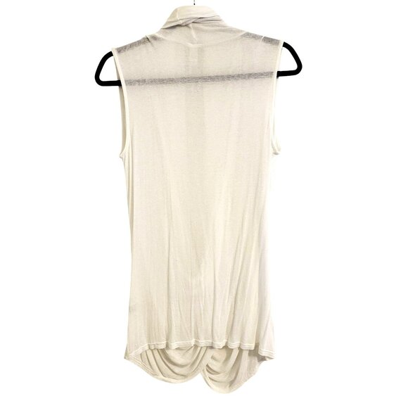 COCO | White Sleeveless Open Flow Tunic - Picture 4 of 8